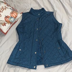 Polkadot Teal Blue Vest